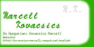 marcell kovacsics business card